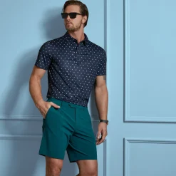 G/Fore Pikétröjor Herr-Geometric Floral Tech Jersey Polo Blå Navy (Twilight)