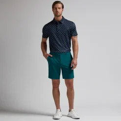 G/Fore Pikétröjor Herr-Geometric Floral Tech Jersey Polo Blå Navy (Twilight)
