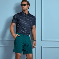 G/Fore Pikétröjor Herr-Geometric Floral Tech Jersey Polo Blå Navy (Twilight)