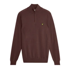Lyle & Scott Tröjor Herr-Golf Quarter Zip Merino Jumper Rosa Berry