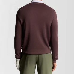 Lyle & Scott Tröjor Herr-Golf V Neck Pullover Rosa Berry