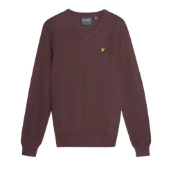 Lyle & Scott Tröjor Herr-Golf V Neck Pullover Rosa Berry