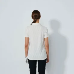 Daily Sports Pikétröjor Dam-Graphic Jaquard Ss Poloshirt Vit Ivory