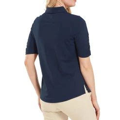 FootJoy Pikétröjor Dam-Half Sleeve Ruched Lisle Blå Navy