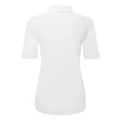 FootJoy Pikétröjor Dam-Half Sleeve Ruched Lisle Vit White