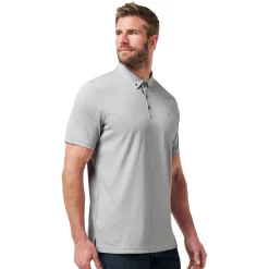 Travis Mathew Pikétröjor Herr-Handsome Town 3.0 Heather-Light-Grey