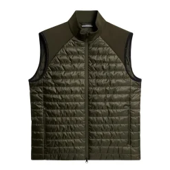 J.Lindeberg Västar Herr-Hayden Quilt Hybrid Vest Forest-Green