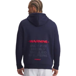 Under Armour Tröjor Herr-Hazard Warning Hoodie Blå Navy (Midnight 410)