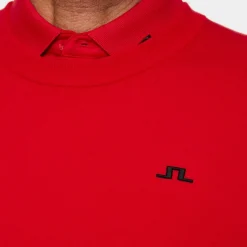 J.Lindeberg Tröjor Herr-Henry Knitted Sweater Barbados-Cherry