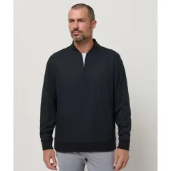 Travis Mathew Tröjor Herr-Highway M 1/4 Zip Svart Black