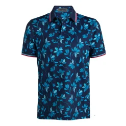 G/Fore Pikétröjor Herr-Iris Floral Tech Jersey Blå Navy (Twilight)