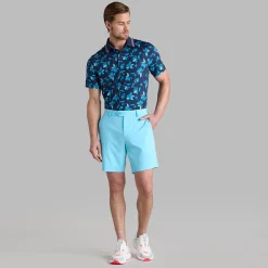 G/Fore Pikétröjor Herr-Iris Floral Tech Jersey Blå Navy (Twilight)