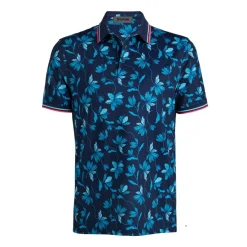 G/Fore Pikétröjor Herr-Iris Floral Tech Jersey Blå Navy (Twilight)