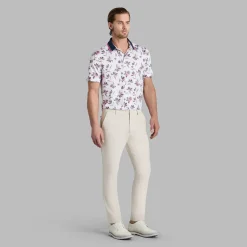 G/Fore Pikétröjor Herr-Iris Floral Tech Jersey Vit Vit (Snow)