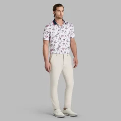 G/Fore Pikétröjor Herr-Iris Floral Tech Jersey Vit Vit (Snow)