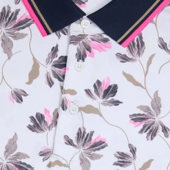 G/Fore Pikétröjor Herr-Iris Floral Tech Jersey Vit Vit (Snow)