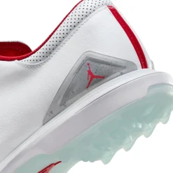 Nike Herrskor-Jordan Adg 5 Golf s White-Fire Red-Metallic Silver-Blue