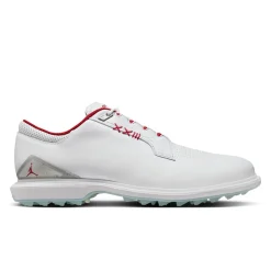 Nike Herrskor-Jordan Adg 5 Golf s White-Fire Red-Metallic Silver-Blue