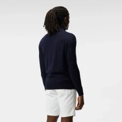 J.Lindeberg Tröjor Herr-Kian Zipped Golf Sweater Blå JL Navy