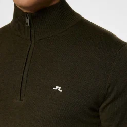 J.Lindeberg Tröjor Herr-Kian Zipped Sweater Forest-Green