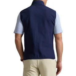 Ralph Lauren Västar Herr-Knit Full Zip Vest Tech Terry Refined Navy