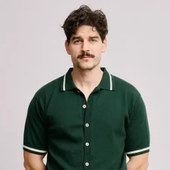 Local Rule Pikétröjor Herr-Knit Polo Grön Green