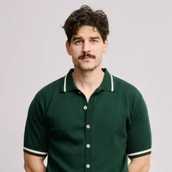 Local Rule Pikétröjor Herr-Knit Polo Grön Green