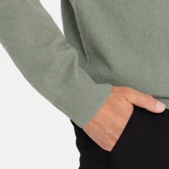 Lyle & Scott Tröjor Herr-Lambswool Blend Crew Green Sage L (X932)