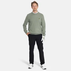 Lyle & Scott Tröjor Herr-Lambswool Blend Crew Green Sage L (X932)