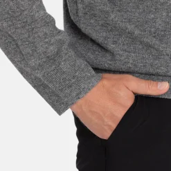 Lyle & Scott Tröjor Herr-Lambswool Blend Crew Grey Sidewalk (X930)