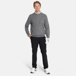 Lyle & Scott Tröjor Herr-Lambswool Blend Crew Grey Sidewalk (X930)