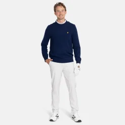 Lyle & Scott Tröjor Herr-Lambswool Blend Crew Bright Navy (X929)