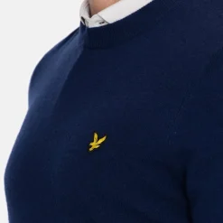Lyle & Scott Tröjor Herr-Lambswool Blend Crew Bright Navy (X929)