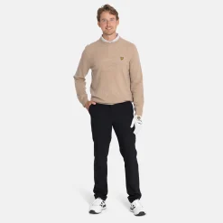 Lyle & Scott Tröjor Herr-Lambswool Blend Crew Beige Beige (Oatmeal X931)