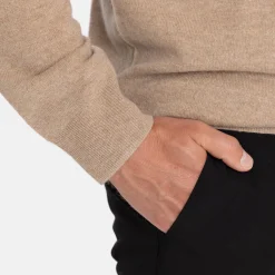 Lyle & Scott Tröjor Herr-Lambswool Blend Crew Beige Beige (Oatmeal X931)