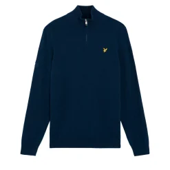 Lyle & Scott Tröjor Herr-Lambswool Blend Quarter Zip Bright Navy (X929)