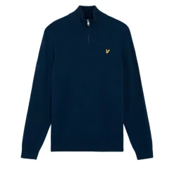 Lyle & Scott Tröjor Herr-Lambswool Blend Quarter Zip Bright Navy (X929)