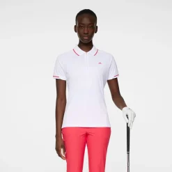 J.Lindeberg Pikétröjor Dam-Lee Polo Vit White