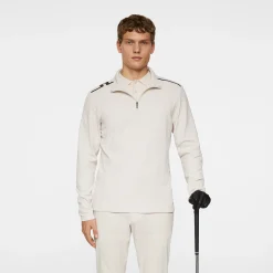 J.Lindeberg Tröjor Herr-Leon Quarter Zip Mid Layer Moonbeam