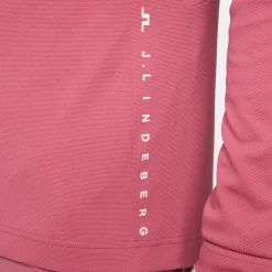 J.Lindeberg Tröjor Herr-Leon Quarter Zip Mid Layer Rose-Wine