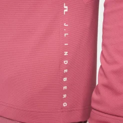J.Lindeberg Tröjor Herr-Leon Quarter Zip Mid Layer Rose-Wine