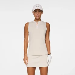 J.Lindeberg Pikétröjor Dam-Leya Sleeveless Top Moonbeam