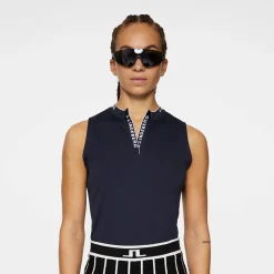 J.Lindeberg Pikétröjor Dam-Leya Sleeveless Top Blå JL Navy