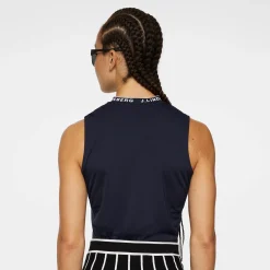 J.Lindeberg Pikétröjor Dam-Leya Sleeveless Top Blå JL Navy