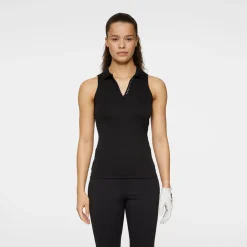 J.Lindeberg Pikétröjor Dam-Leylo Sleeveless Top Svart Black