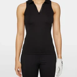 J.Lindeberg Pikétröjor Dam-Leylo Sleeveless Top Svart Black