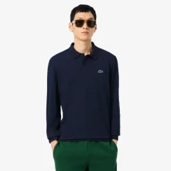 Lacoste Pikétröjor Herr-Long Sleeve Blå Navy (166)