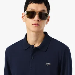 Lacoste Pikétröjor Herr-Long Sleeve Blå Navy (166)