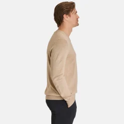 Callaway Tröjor Herr-Ls V-Neck Merino Beige Heather
