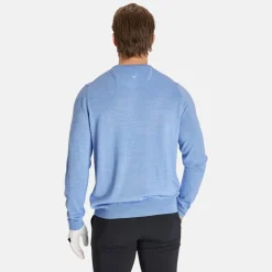 Callaway Tröjor Herr-Ls V-Neck Merino Chambray Htr